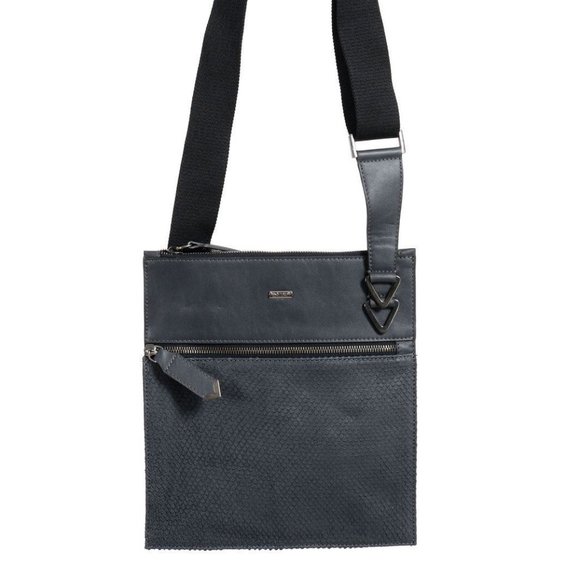 Just Cavalli 100% Leather Gray Crossbody Bag